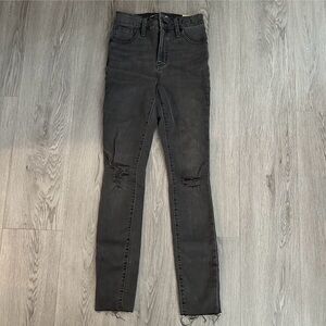 New Madewell Curvy High-Rise Skinny Jeans in Black Sea